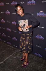 LETITIA WRIGHT at Black Panther Welcome to Wakanda NYFW Showcase in New York 02/12/2018