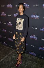LETITIA WRIGHT at Black Panther Welcome to Wakanda NYFW Showcase in New York 02/12/2018