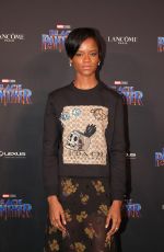 LETITIA WRIGHT at Black Panther Welcome to Wakanda NYFW Showcase in New York 02/12/2018