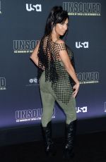 LIANA MENDOZA at Unsolved the Murders of Tupac and the Notorious B.I.G. Premiere in Los Angeles 02/22/2018