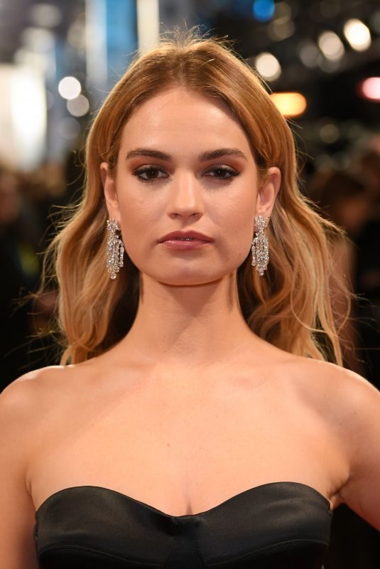 LILY JAMES at BAFTA Film Awards 2018 in London 02/18/2018