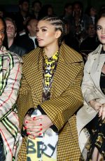 LILY JAMES at Burberry Show at London Fashion Week 02/17/2018