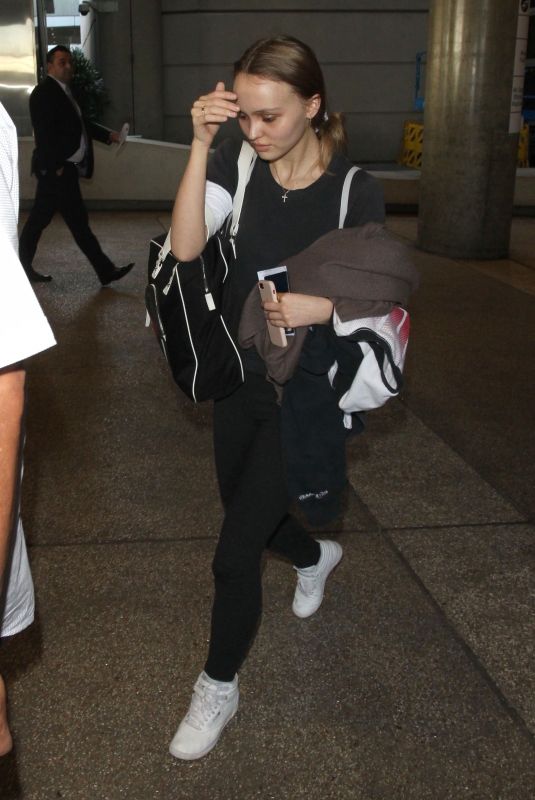 LILY-ROSE DEPP at LAX Airport in Los Angeles 02/03/2018