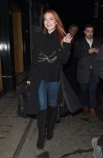 LINDSAY LOHAN at Mnky Hse in London 02/19/2018