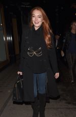 LINDSAY LOHAN at Mnky Hse in London 02/19/2018