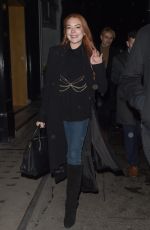 LINDSAY LOHAN at Mnky Hse in London 02/19/2018