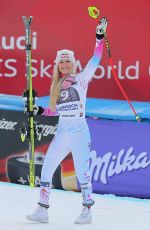 LINDSEY VONN Wins Alpine Skiing FIS World Cup Downhill in Germany 02/03/2018