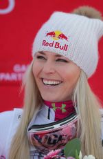 LINDSEY VONN Wins Alpine Skiing FIS World Cup Downhill in Germany 02/03/2018