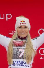 LINDSEY VONN Wins World Cup Downhill Race in Germany 02/04/2018