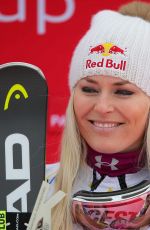 LINDSEY VONN Wins World Cup Downhill Race in Germany 02/04/2018