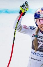 LINDSEY VONN Wins World Cup Downhill Race in Germany 02/04/2018