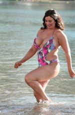 LISA APPLETON in Swimsuit at a Beach in Benidorm 02/03/2018