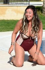 LISA APPLETON in Swmisuit at a Pool in Spain 02/15/2018