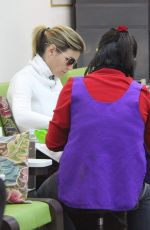 LORI LOUGHLIN at a Nail Salon in Beverly Hills 02/27/2018