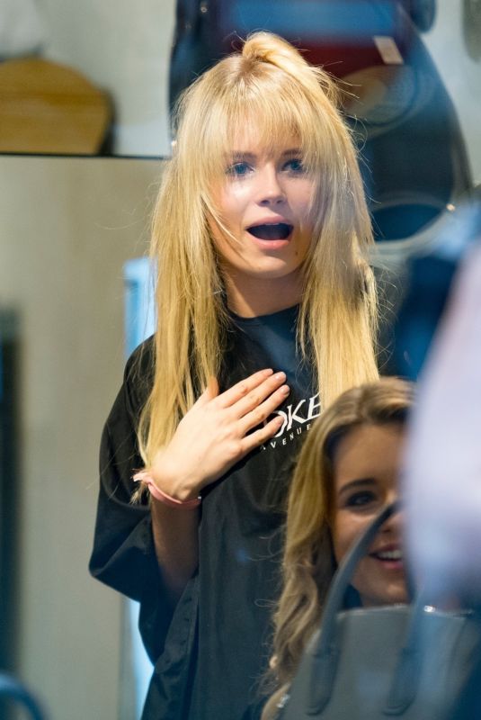 LOTTIE MOSS Gets a Blow Dry in London 02/14/2018