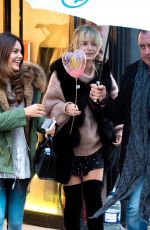 LOTTIE MOSS Gets a Blow Dry in London 02/14/2018