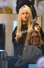LOTTIE MOSS Gets a Blow Dry in London 02/14/2018