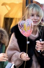 LOTTIE MOSS Gets a Blow Dry in London 02/14/2018
