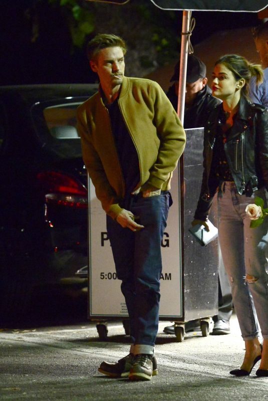LUCY HALE Out for Dinner in Los Angeles 02/15/2018
