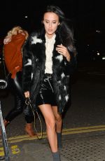 LUCY WATSON Leaves Phene Restaurant in Chelsea 02/23/2018