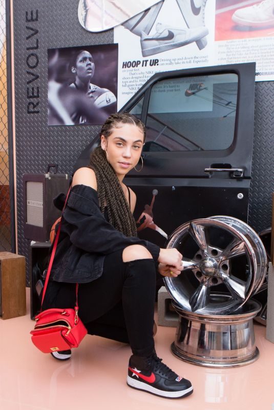 MAKAYLA LONDON at Revolve x Nike 1s Reimagined Pop-up Event in Los Angeles 02/16/2018
