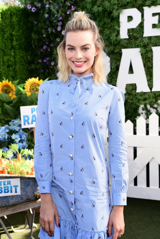 MARGOT ROBBIE at Peter Rabbit Photocall in West Hollywood 02/02/2018