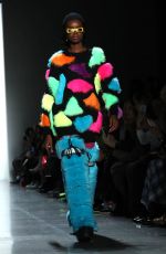 MARIA BORGES on the Runway of Jeremy Scott Fashion Show in New York 02/08/2018