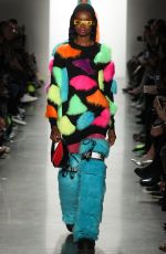 MARIA BORGES on the Runway of Jeremy Scott Fashion Show in New York 02/08/2018