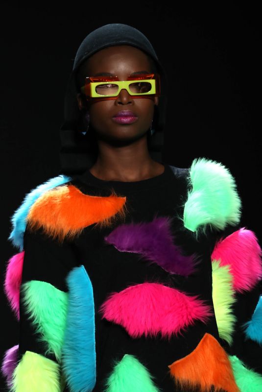 MARIA BORGES on the Runway of Jeremy Scott Fashion Show in New York 02/08/2018
