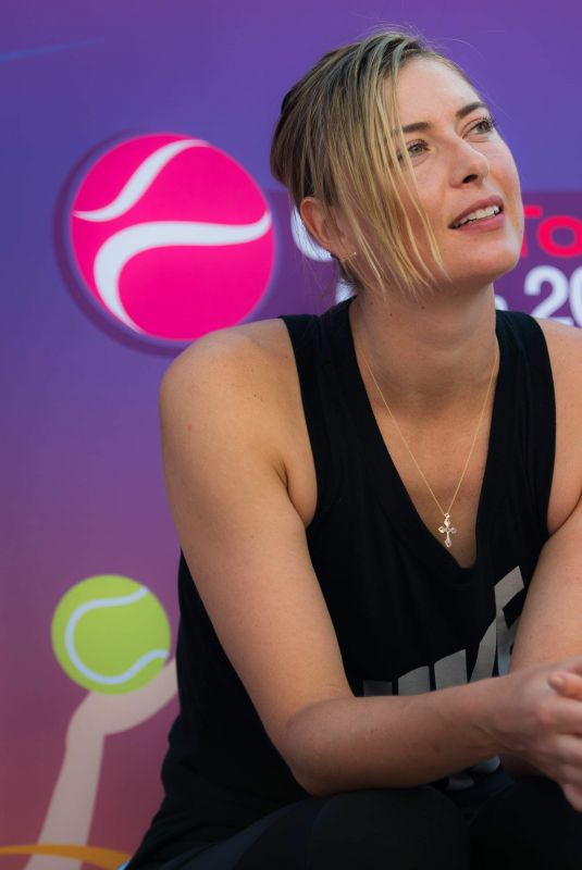 MARIA SHARAPOVA at 2018 Qatar Total Open WTA Tennis Tournament Press Conference in Doha 02/10/2018