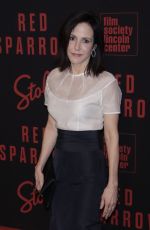 MATY-LOUISE PARKER at Red Sparrow Premiere in New York 02/26/2018
