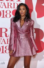 MAYA JAMA at Brit Awards 2018 in London 02/21/2018