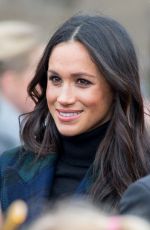 MEGHAN MARKLE on Visit in Edinburgh 02/13/2018