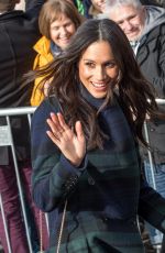 MEGHAN MARKLE on Visit in Edinburgh 02/13/2018