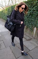 MELANIE CHISHOLM Arrives at Geri Halliwell’s Home in London for Spice Girls Reunion 02/02/2018