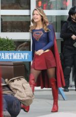 MELISSA BENOIST and AMY JACKSON on the Set of Supergirl in Vancouver 02/13/2018