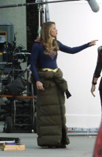 MELISSA BENOIST and AMY JACKSON on the Set of Supergirl in Vancouver 02/13/2018