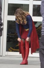 MELISSA BENOIST and AMY JACKSON on the Set of Supergirl in Vancouver 02/13/2018