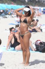 METISHA SCHAEFER in Bikini on the Beach in Miami 02/25/2018