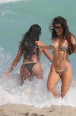 METISHA SCHAEFER in Bikini on the Beach in Miami 02/25/2018