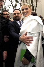 MICHELLE HUNZIKER at Emporio Armani Fashion Show at MFW in Milan 02/25/2018