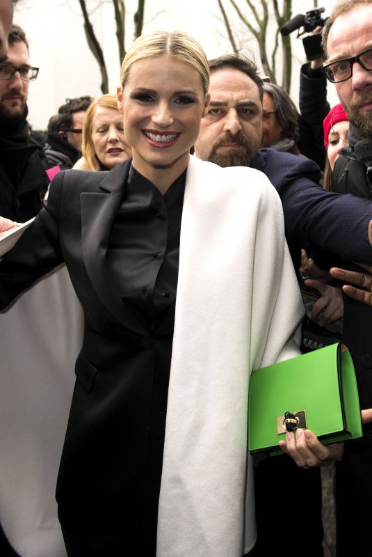 MICHELLE HUNZIKER at Emporio Armani Fashion Show at MFW in Milan 02/25/2018