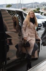 MICHELLE HUNZIKER Leaves Her Hotel in Sanremo 02/01/2018