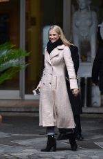 MICHELLE HUNZIKER Leaves Her Hotel in Sanremo 02/01/2018