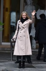 MICHELLE HUNZIKER Leaves Her Hotel in Sanremo 02/01/2018