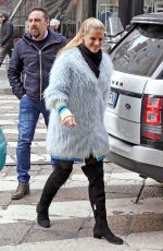 MICHELLE HUNZIKER Out and About in Milan 02/27/2018