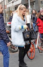 MICHELLE HUNZIKER Out and About in Milan 02/27/2018