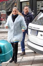 MICHELLE HUNZIKER Out and About in Milan 02/27/2018