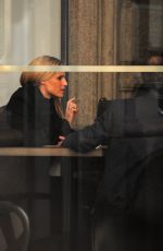 MICHELLE HUNZIKER Out for Lunch in Milan 02/12/2018