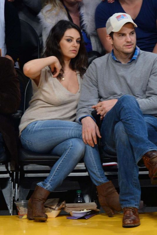 MILA KUNIS at LA Lakers Game 02/15/2018